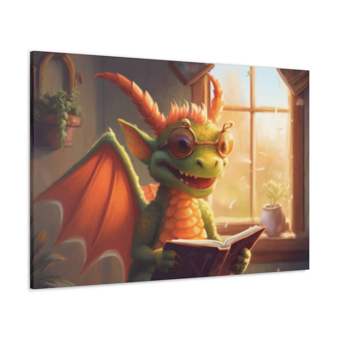 Dragon Reading In The Sunlight- Large Wall Art