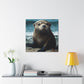 Sea Otter On The Beach  - Large Wall Art