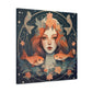 Astrology, Lofi, Peaceful Pisces Girl And Fish - Large Wall Art