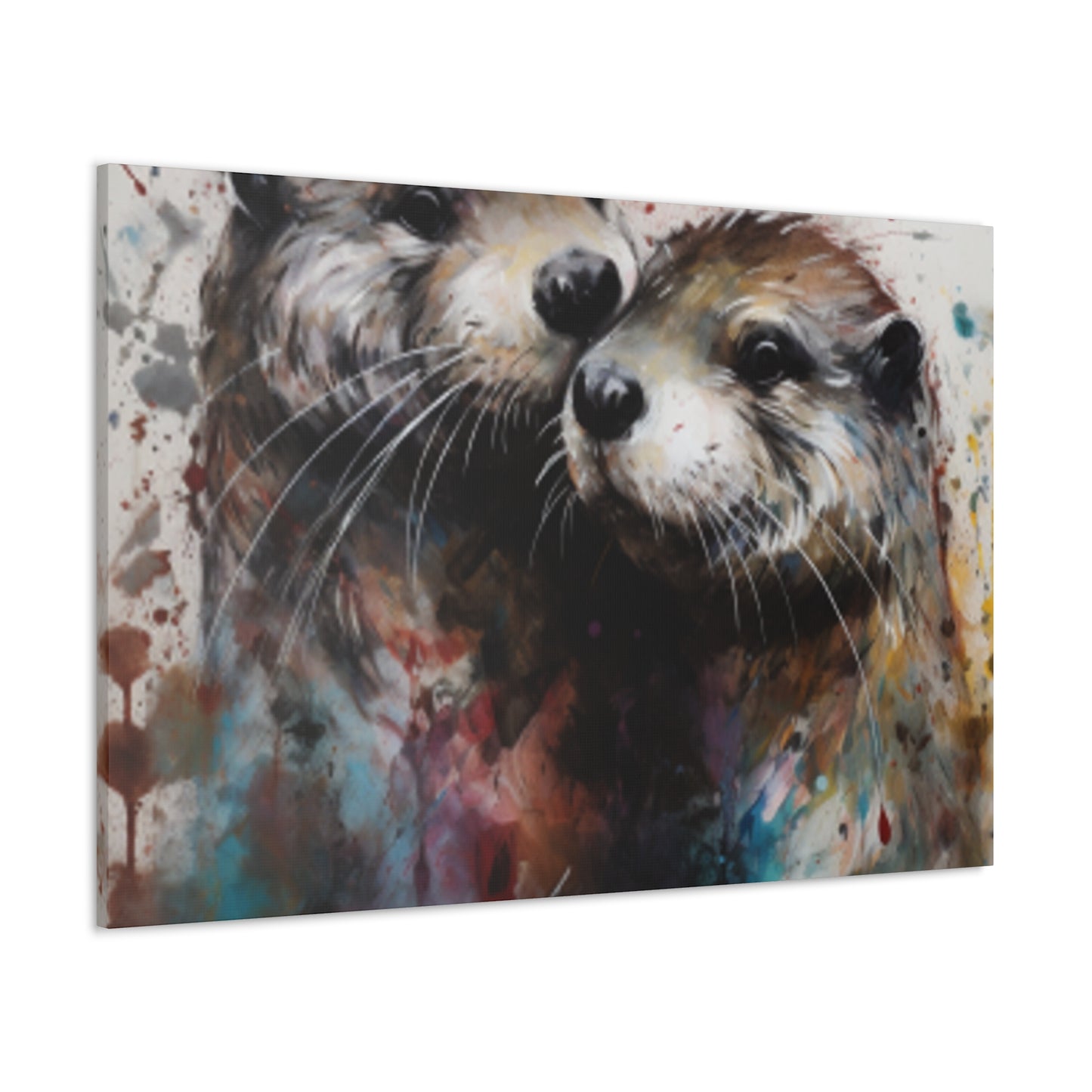 Otter Love, Colorful Painting - Large Wall Art