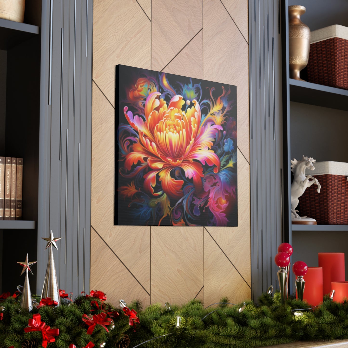 Totally Groovy Glowing Flower - Large Wall Art