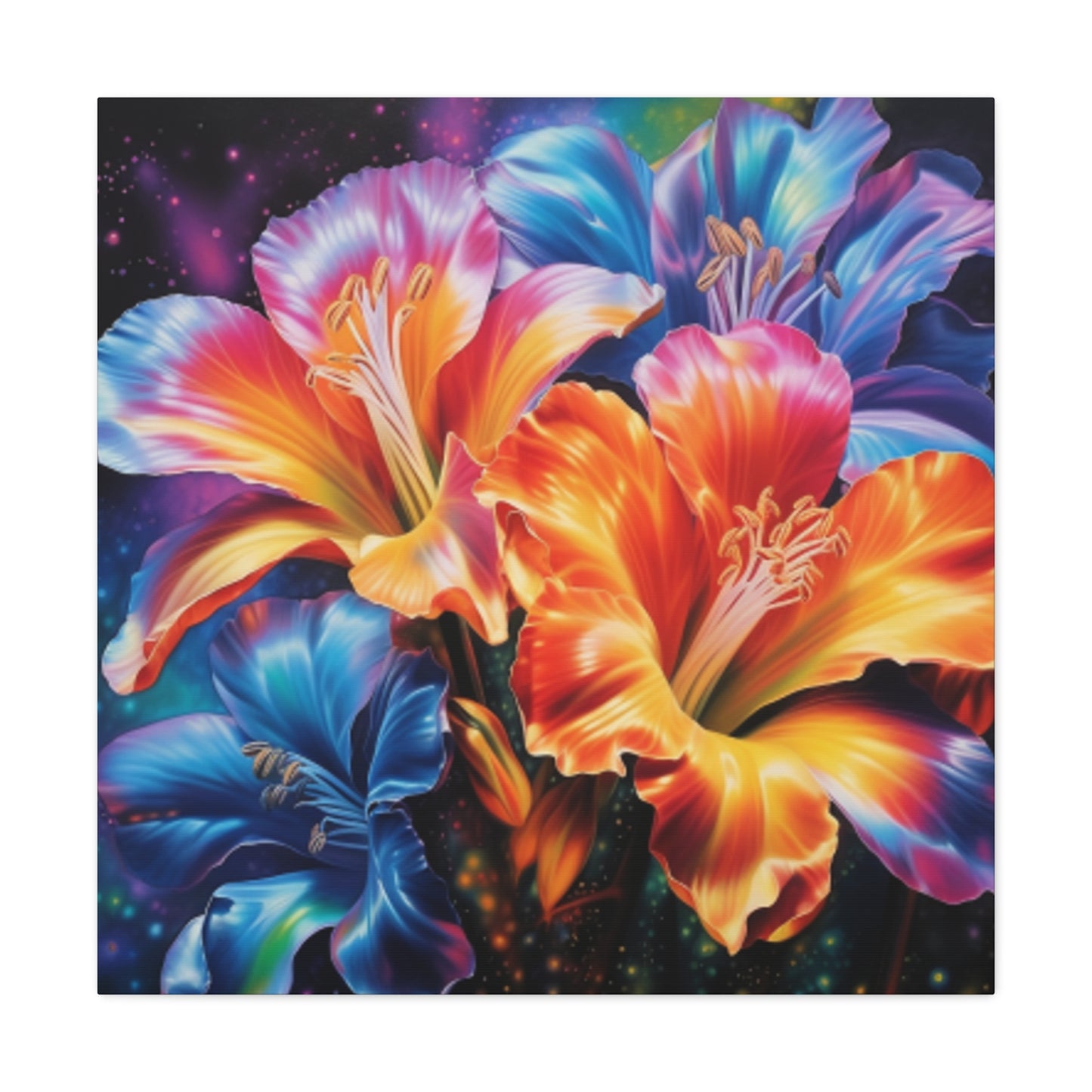 Super Psychedelic, Glowing Hibiscus  - Large Wall Art