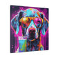 Groovy Dog In Gold Glasses Ready To Chill- Large Wall Art