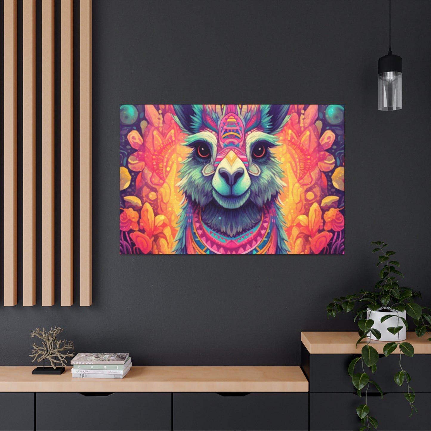 Sweet, Psychedelic, Llama - Large Wall Art