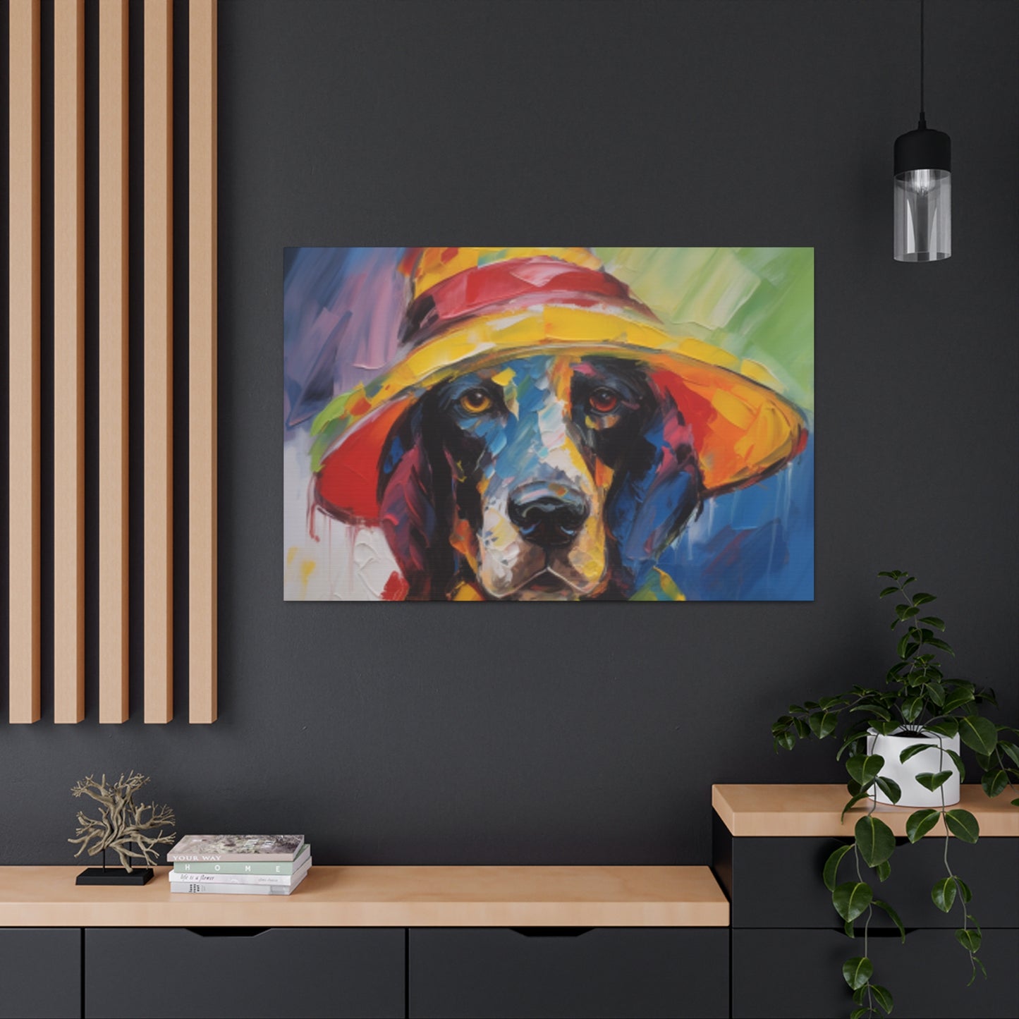 Good Boy, Coonhound Ready For The Rain- Large Wall Art