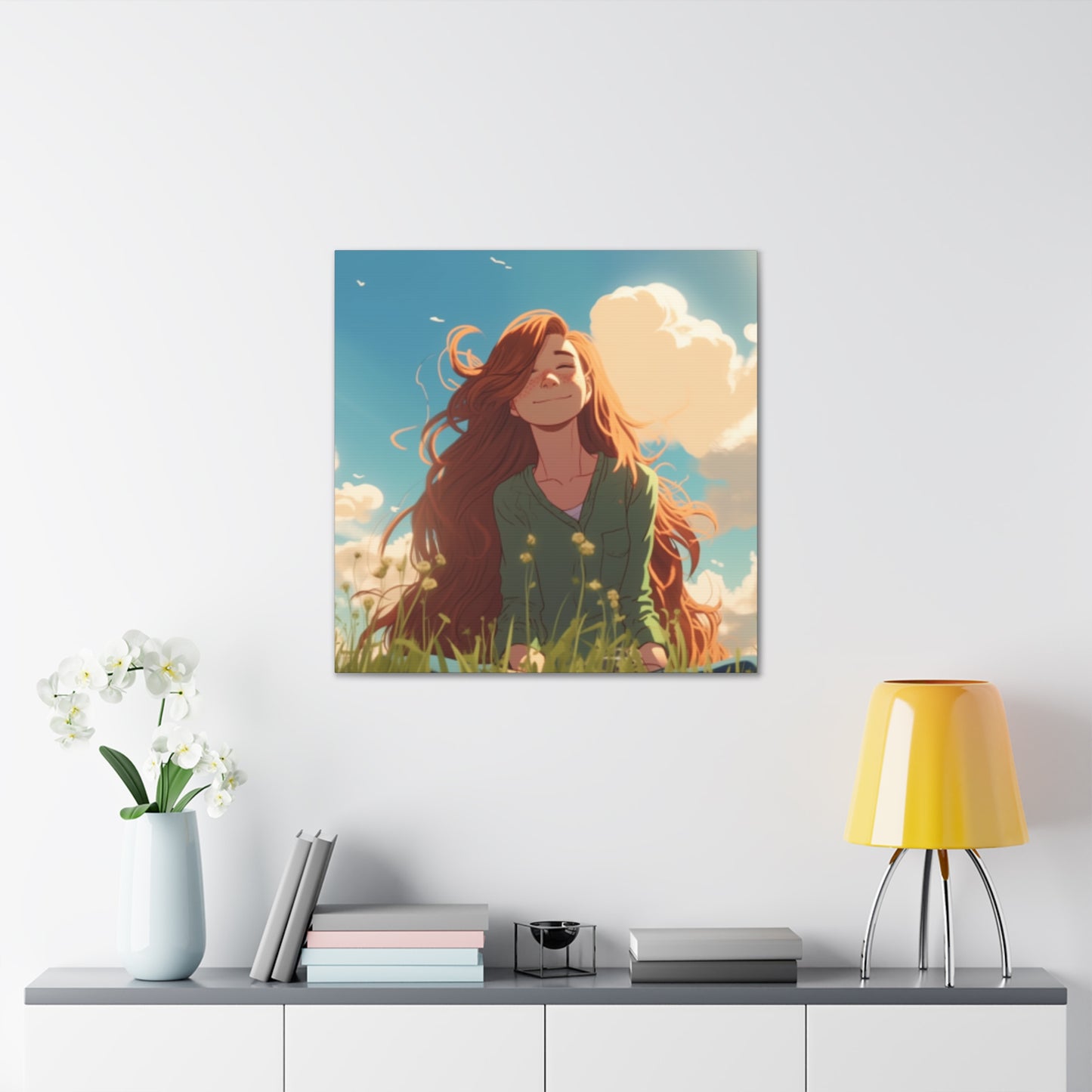 Enjoying Grass And Warm Sun- Large Wall Art