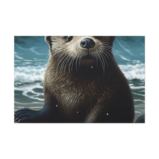 Sea Otter On The Beach  - Large Wall Art