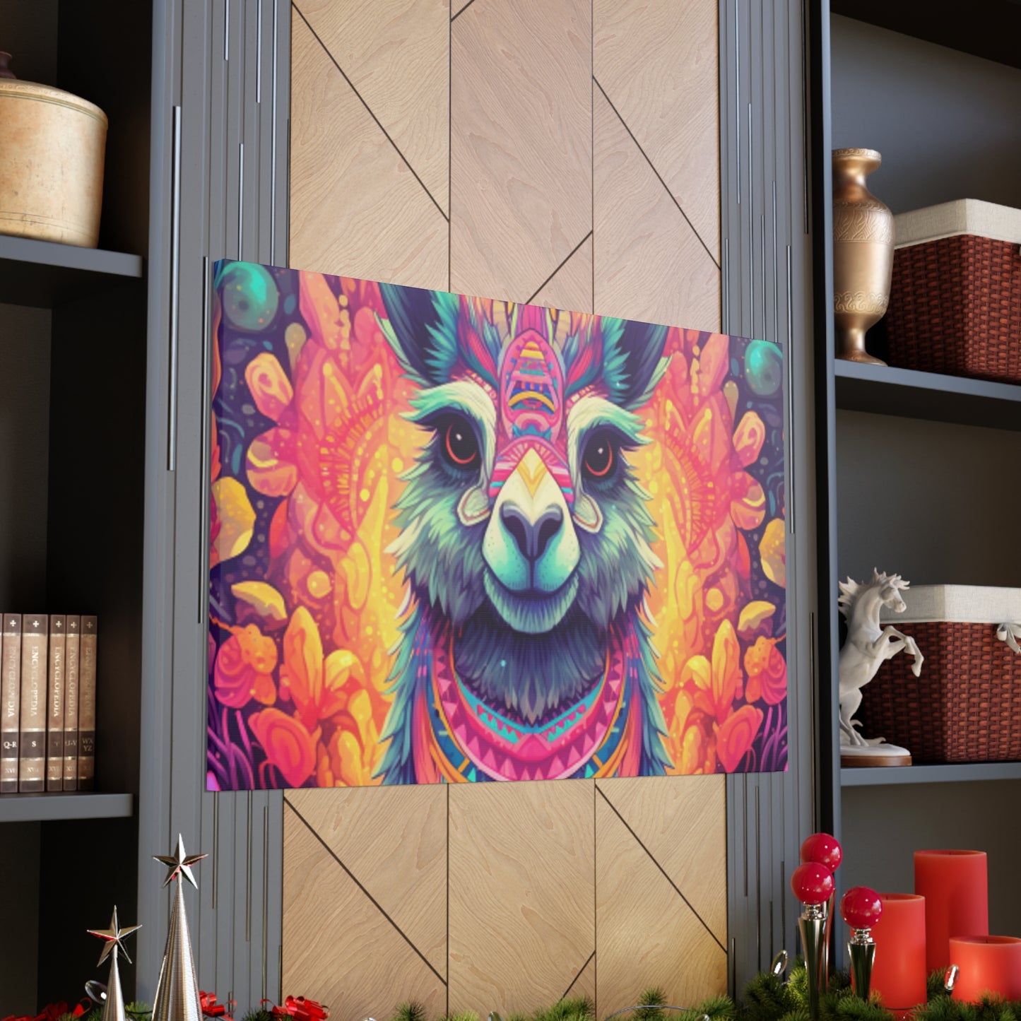 Sweet, Psychedelic, Llama - Large Wall Art