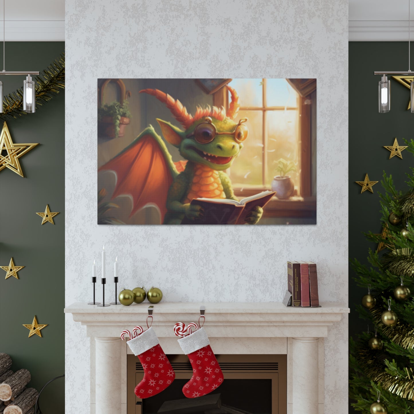 Dragon Reading In The Sunlight- Large Wall Art