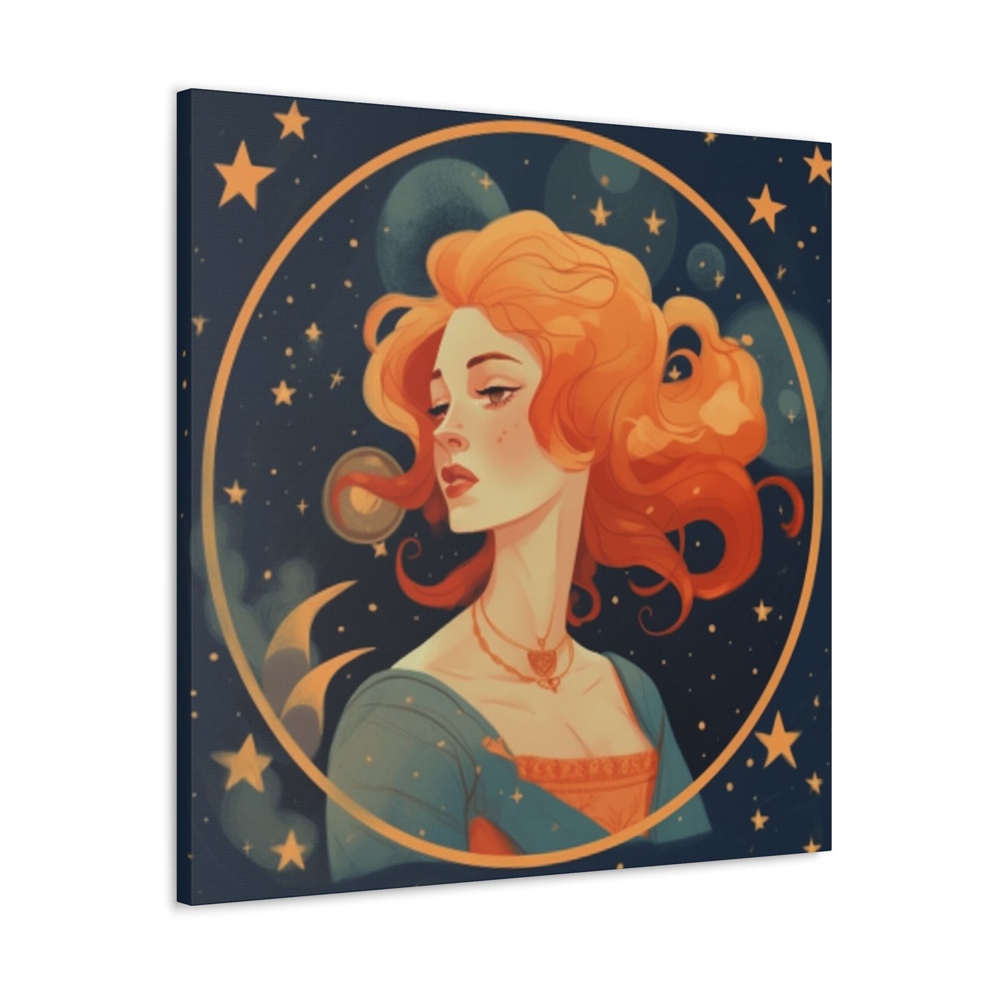 Lofi Style Virgo Girl, Unimpressed - Large Wall Art