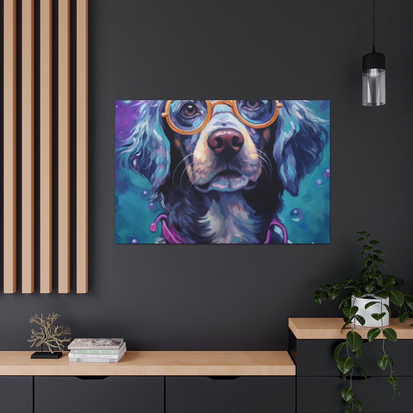 Space Dog Daydreaming - Large Wall Art