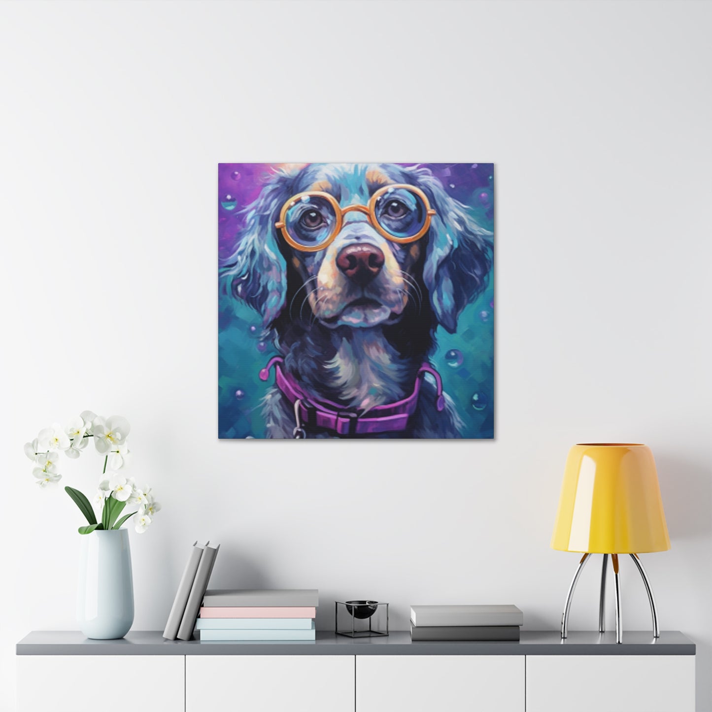 Space Dog Daydreaming - Large Wall Art