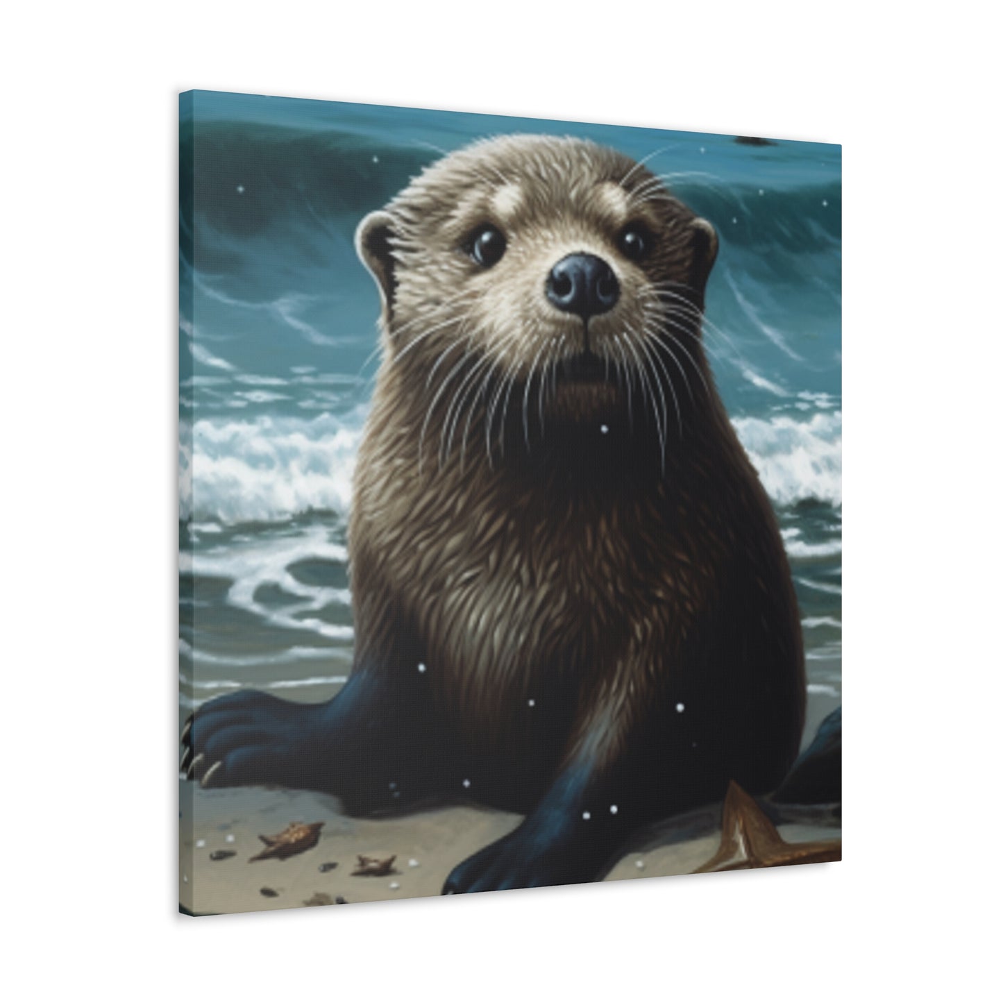 Sea Otter On The Beach  - Large Wall Art