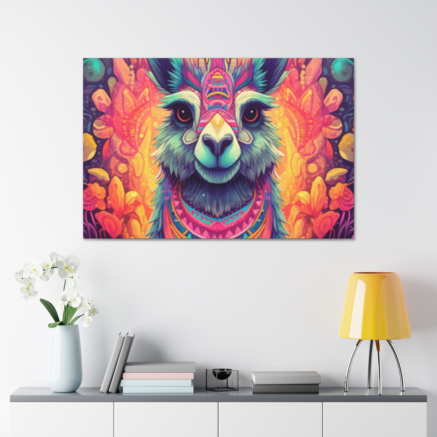 Sweet, Psychedelic, Llama - Large Wall Art