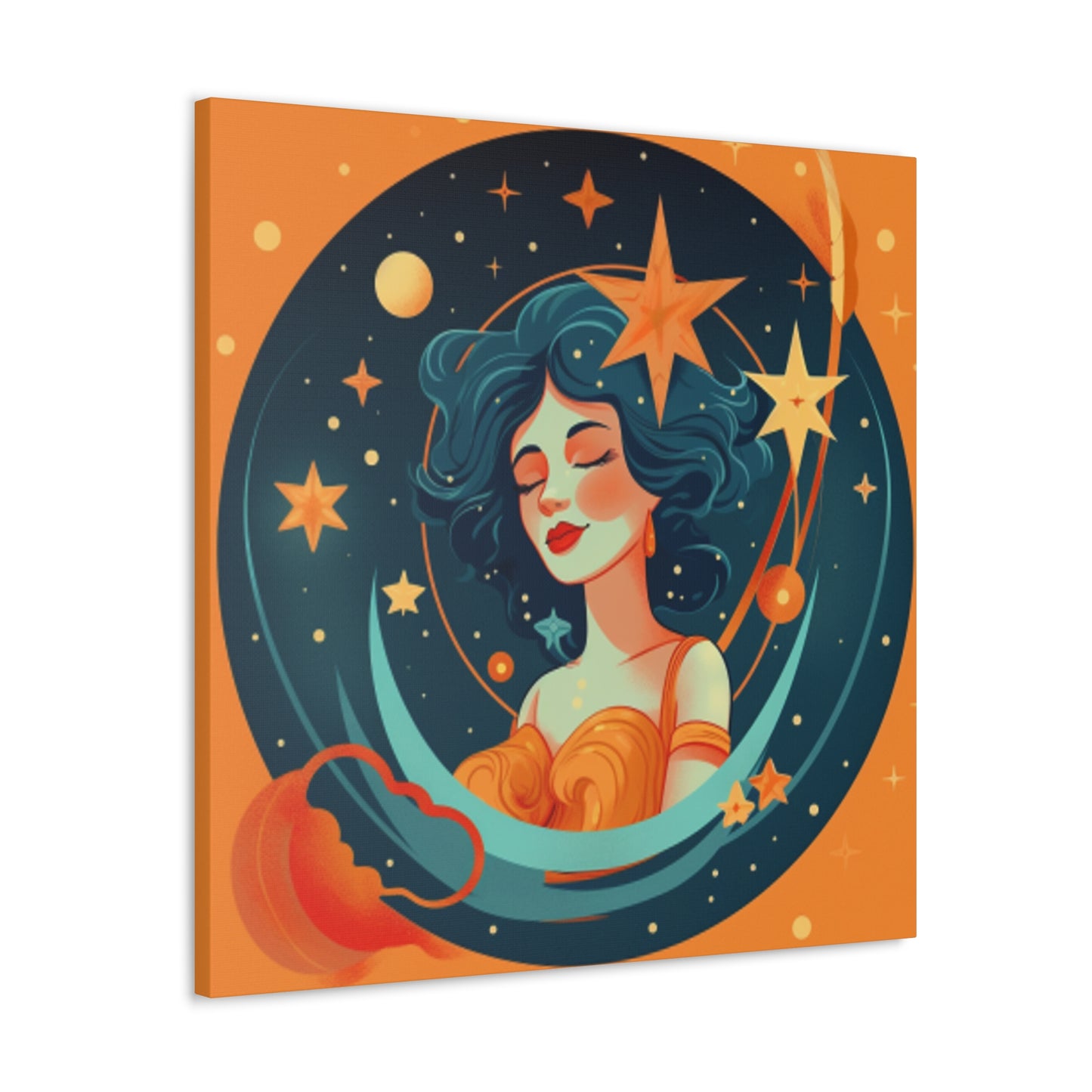 Super Aquarius Chick, Lofi Style- Large Wall Art