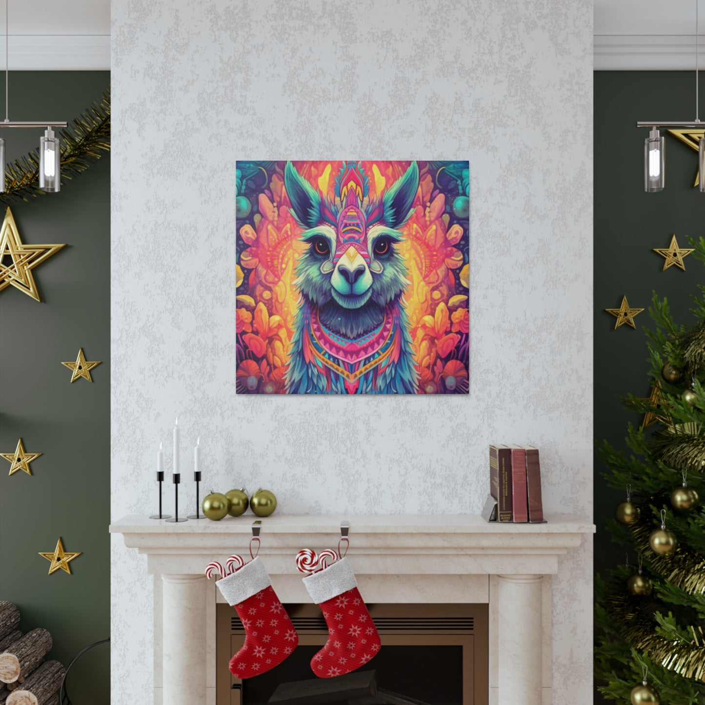 Sweet, Psychedelic, Llama - Large Wall Art