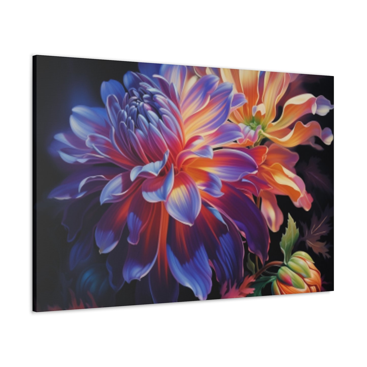 Totally Groovy, Glowing Flowers In Bloom- Large Wall Art