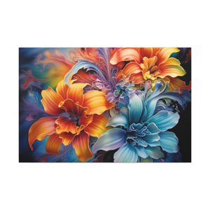 Soft Psychedelic, Glowing Flowers  - Large Wall Art