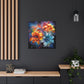 Soft Psychedelic, Glowing Flowers  - Large Wall Art