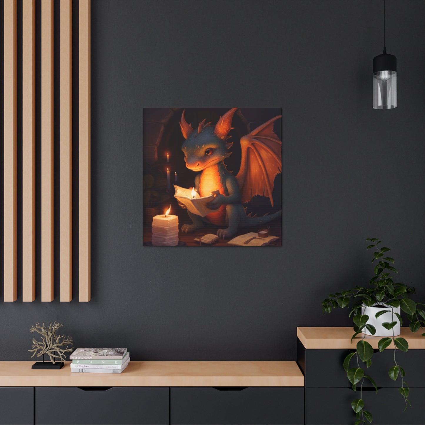 How Fire Dragon Reads At Night- Large Wall Art
