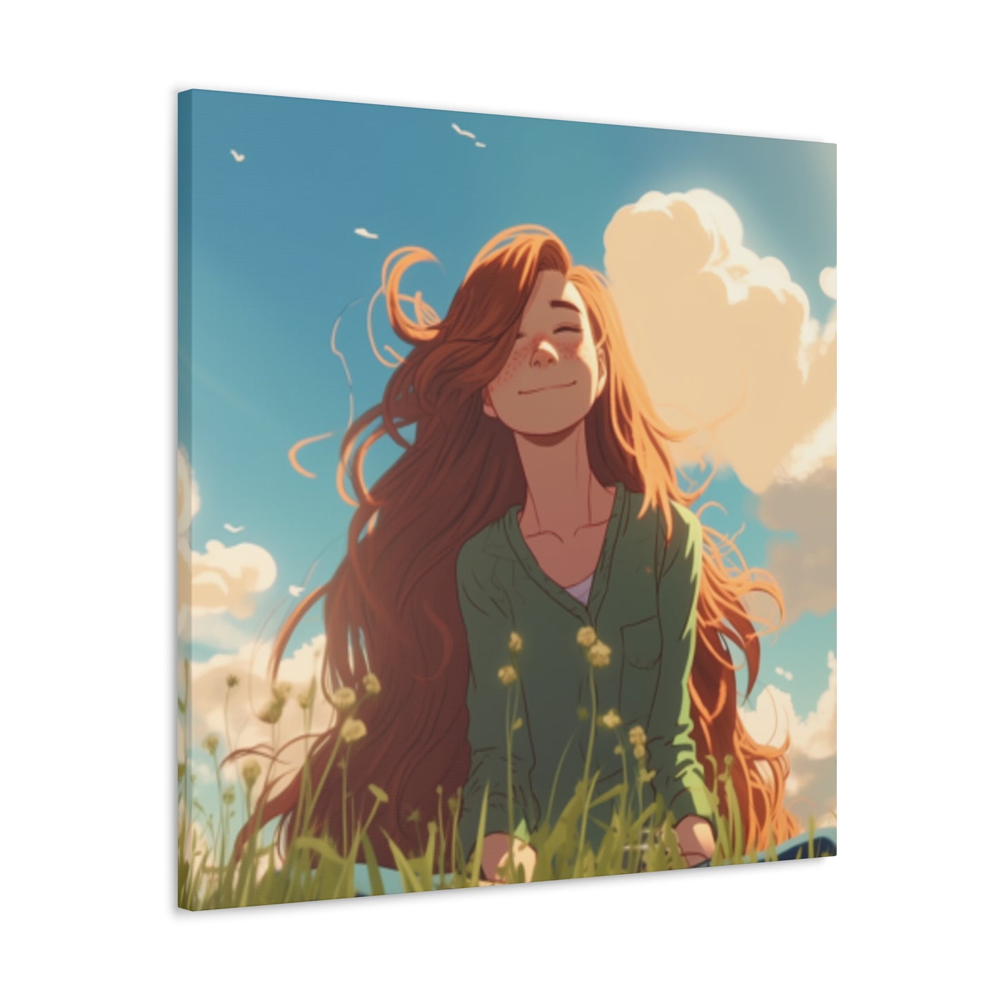 Enjoying Grass And Warm Sun- Large Wall Art