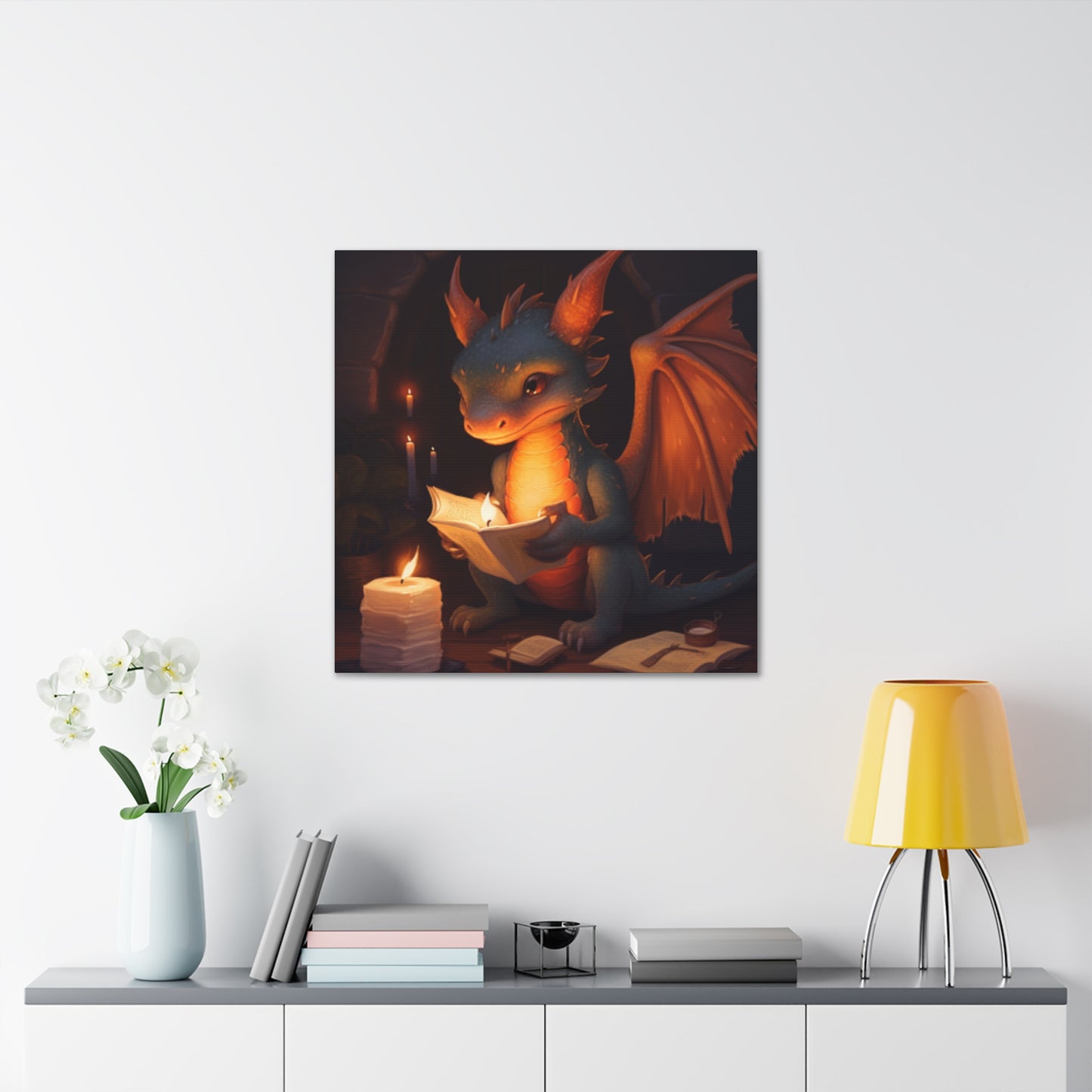 How Fire Dragon Reads At Night- Large Wall Art
