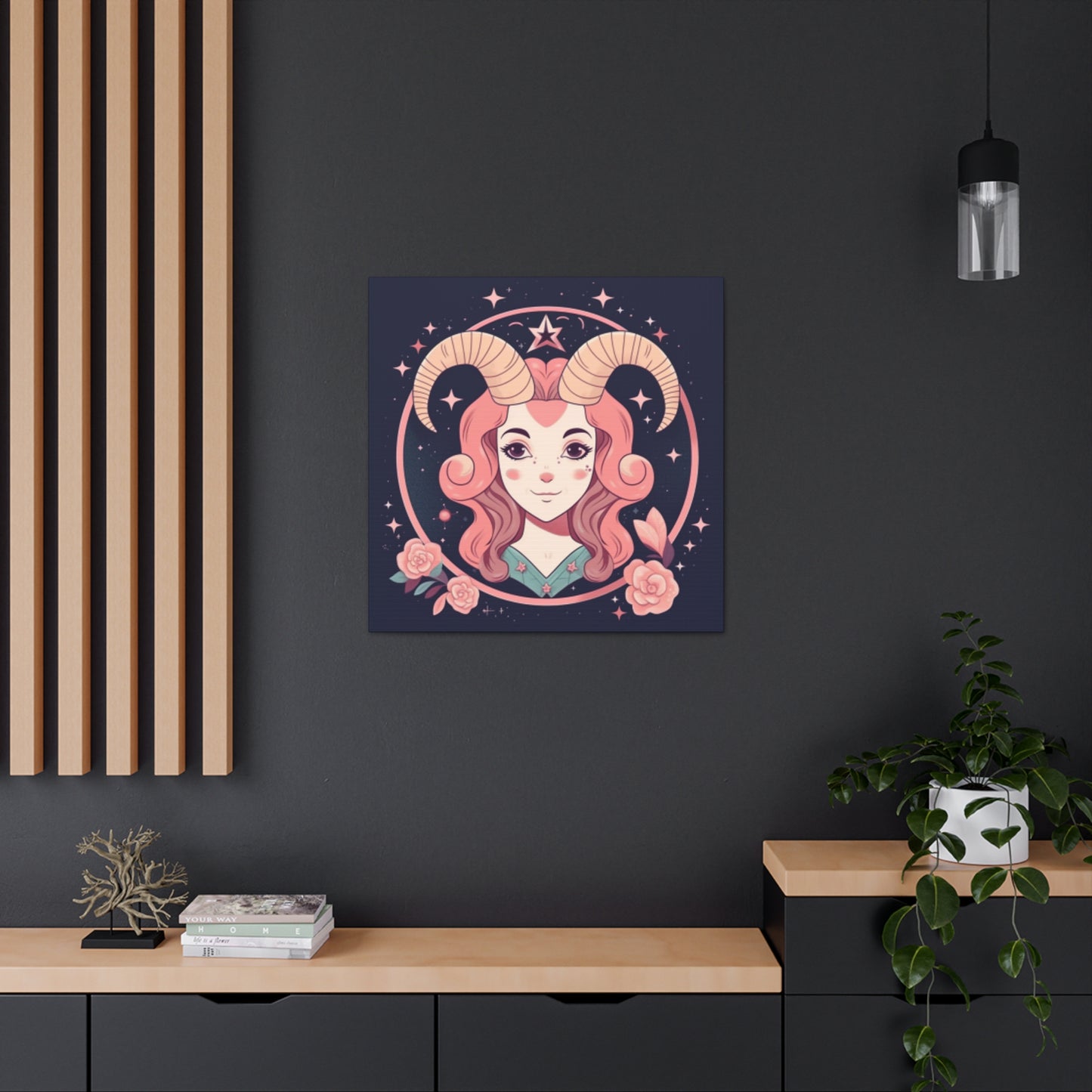 Super Adorbs, Lofi Capricorn Chick- Large Wall Art