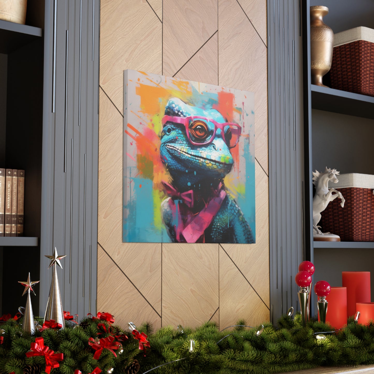 Hey, Hey, Hey, Lizard With Style- Large Wall Art