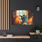 Little Dragon Reads A Book- Large Wall Art