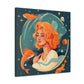 Chill Aquarius Chick, Lofi Style - Large Wall Art