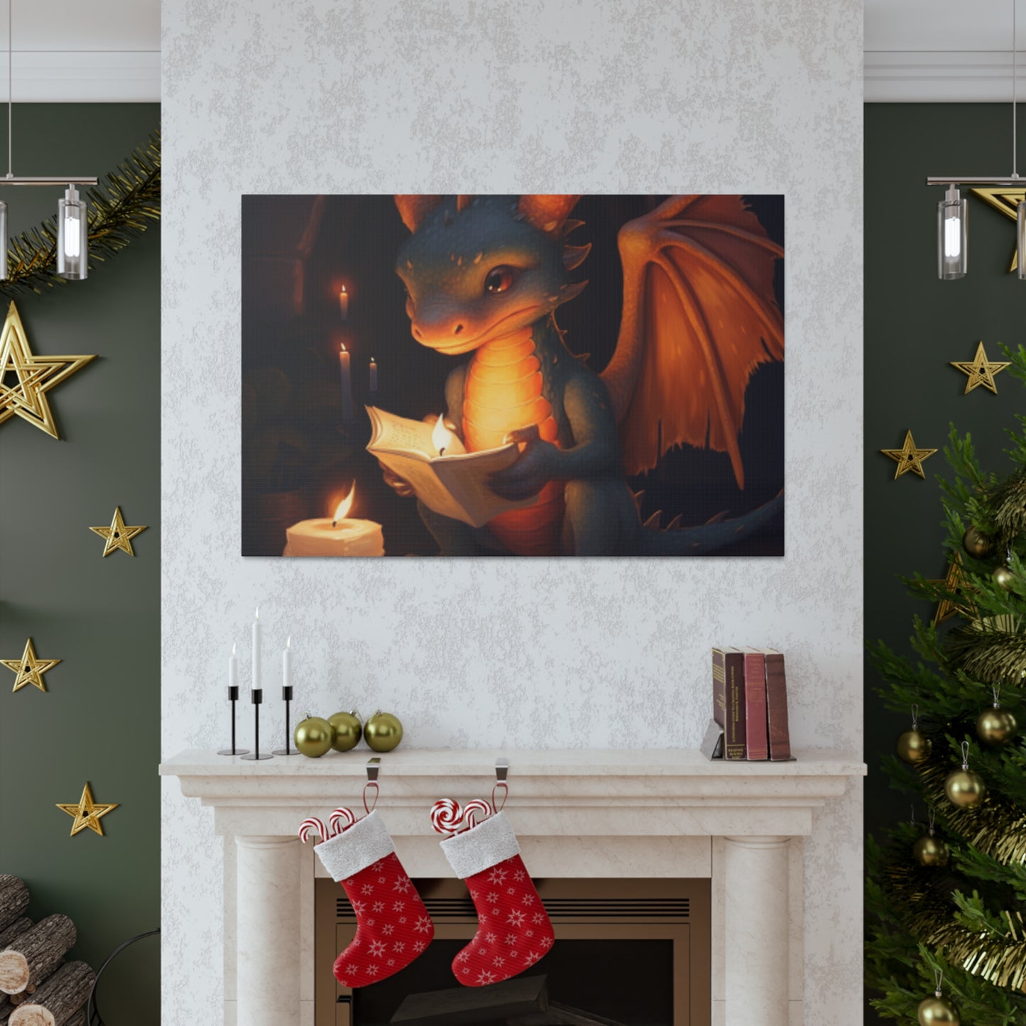 How Fire Dragon Reads At Night- Large Wall Art