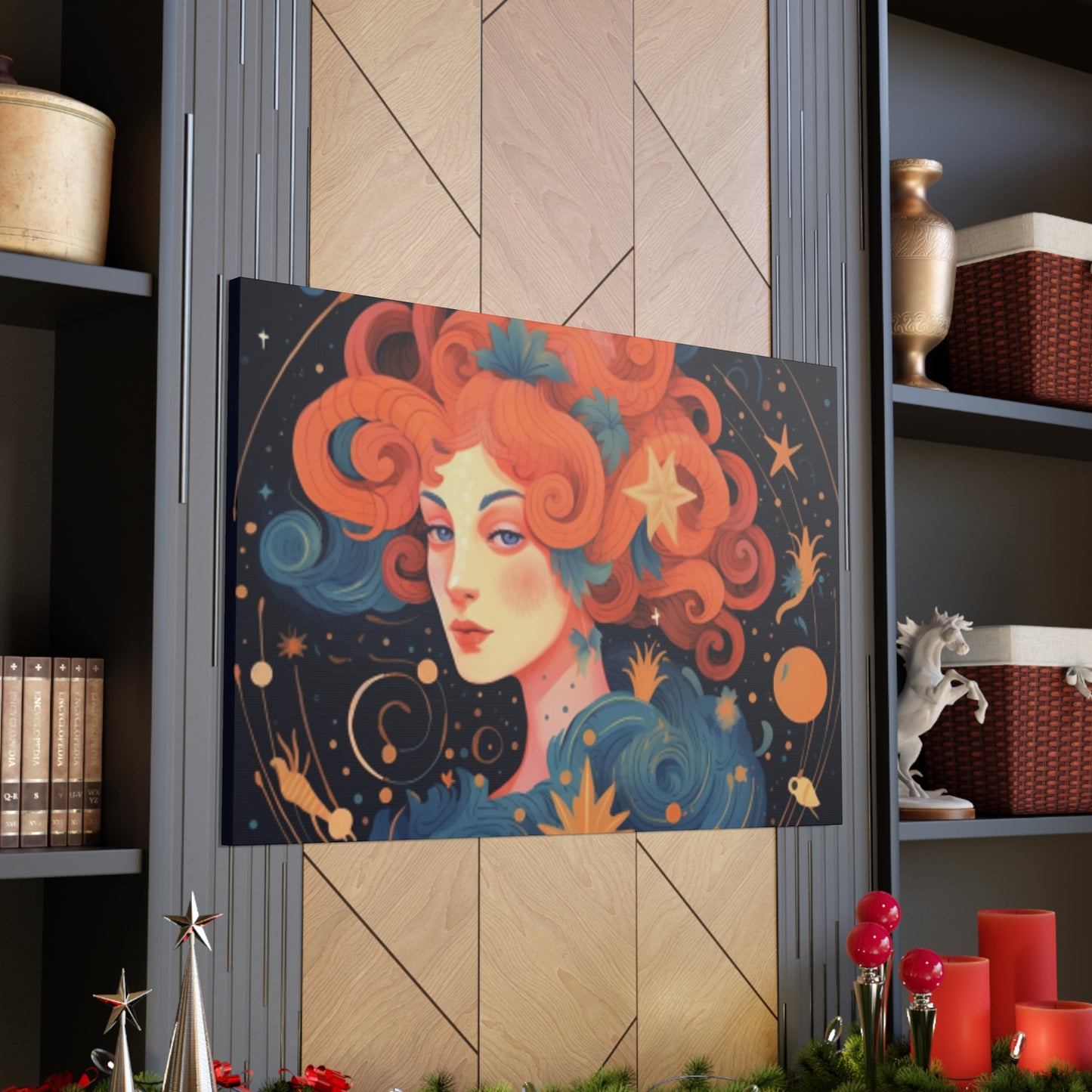 Lofi, Astrology,  Dreaming Of A Aqua Aquarius - Large Wall Art