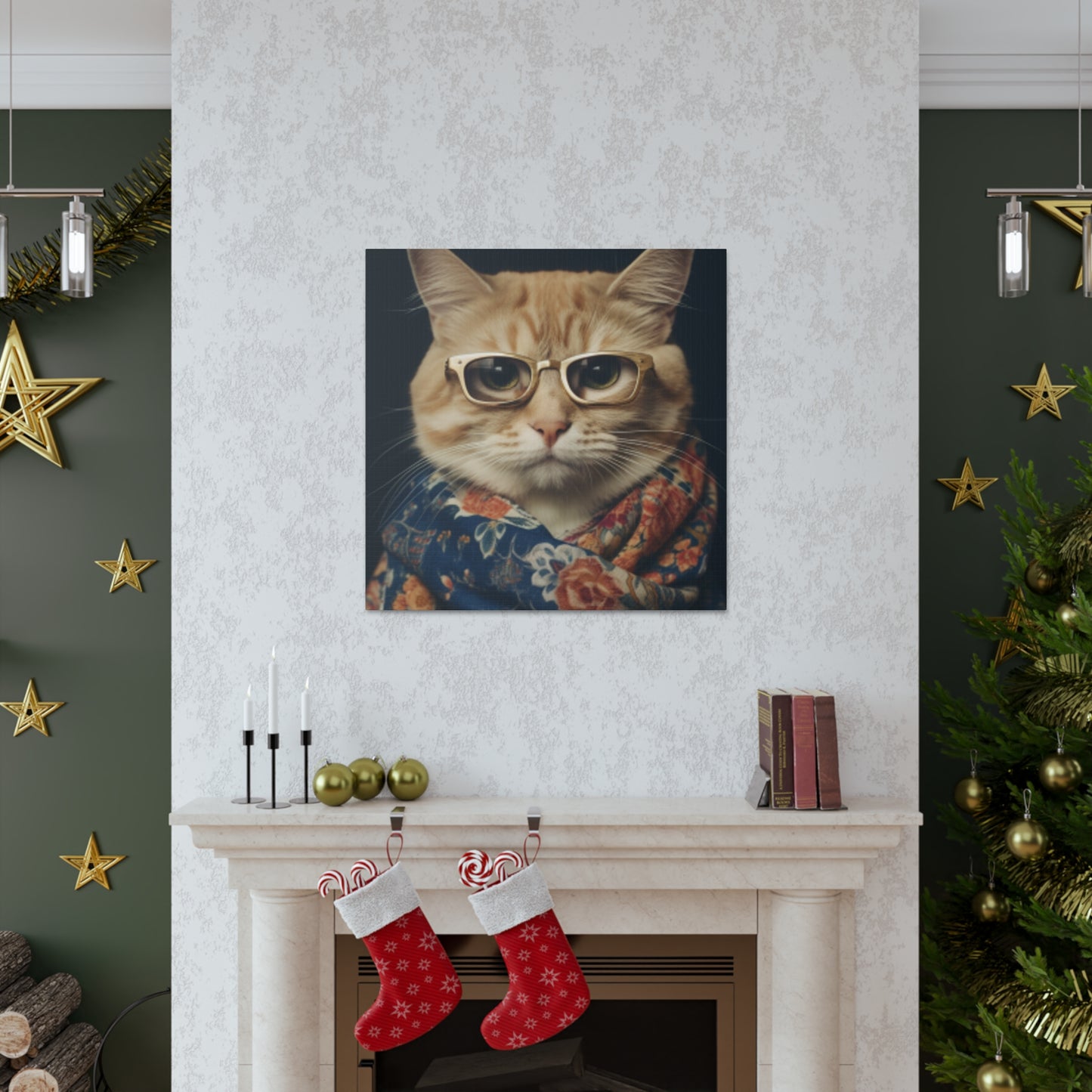 Orange Tabby Looking Fancy- Large Wall Art