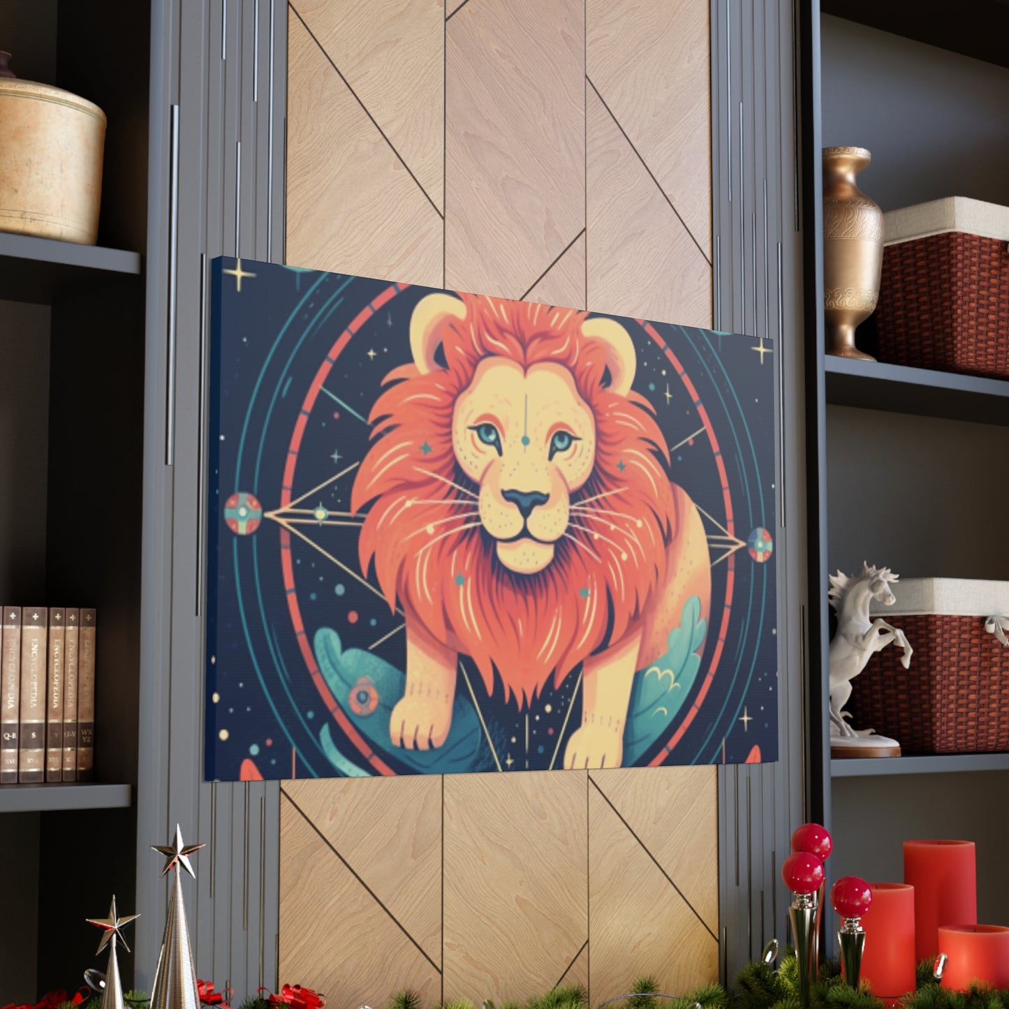 Lofi Leo On The Rise - Large Wall Art