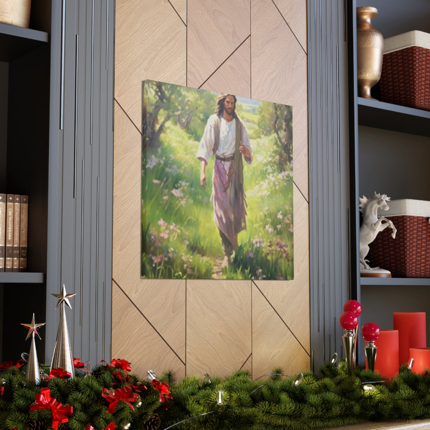 A Beautiful Day For A Peaceful Walk With Jesus - Large Wall Art