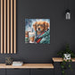 Dog In Glasses Taking A Lunch Break In The Snow- Large Wall Art