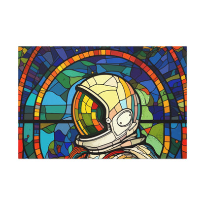 Space Explorer On Stained Glass- Large Wall Art