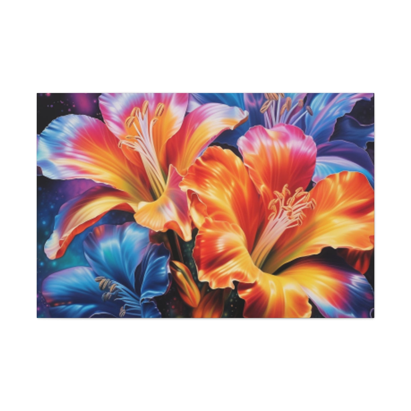 Super Psychedelic, Glowing Hibiscus  - Large Wall Art