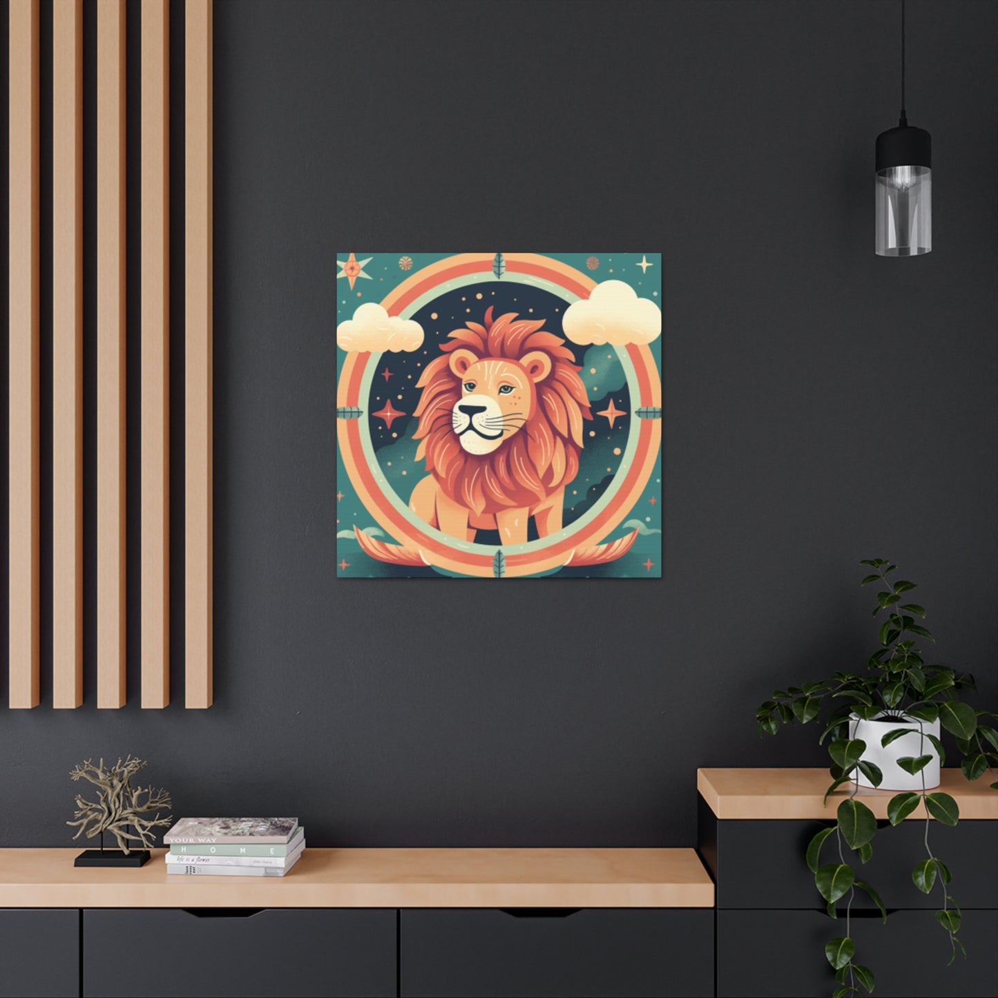 Super Adorbs, Lofi Leo And Clouds- Large Wall Art