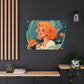 Chill Aquarius Chick, Lofi Style - Large Wall Art