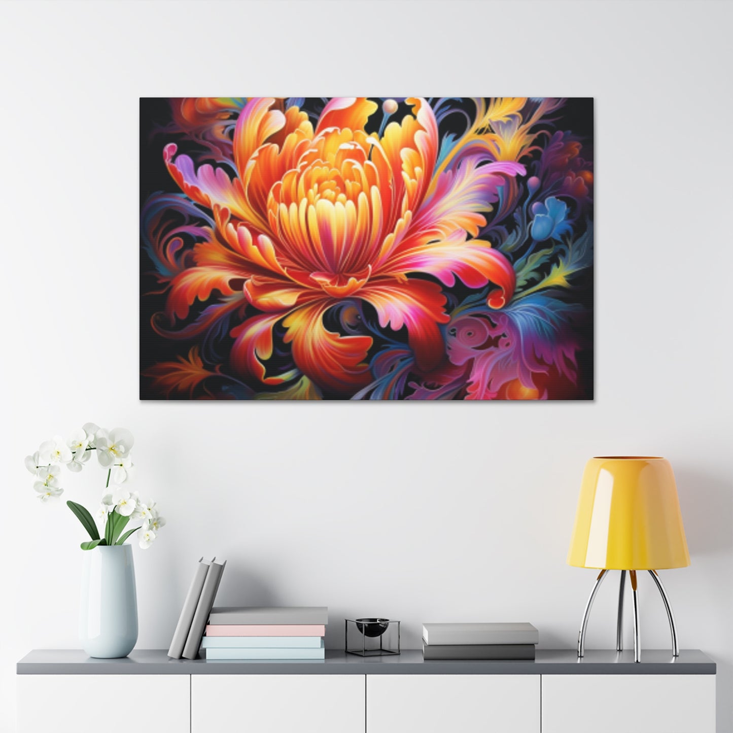 Totally Groovy Glowing Flower - Large Wall Art