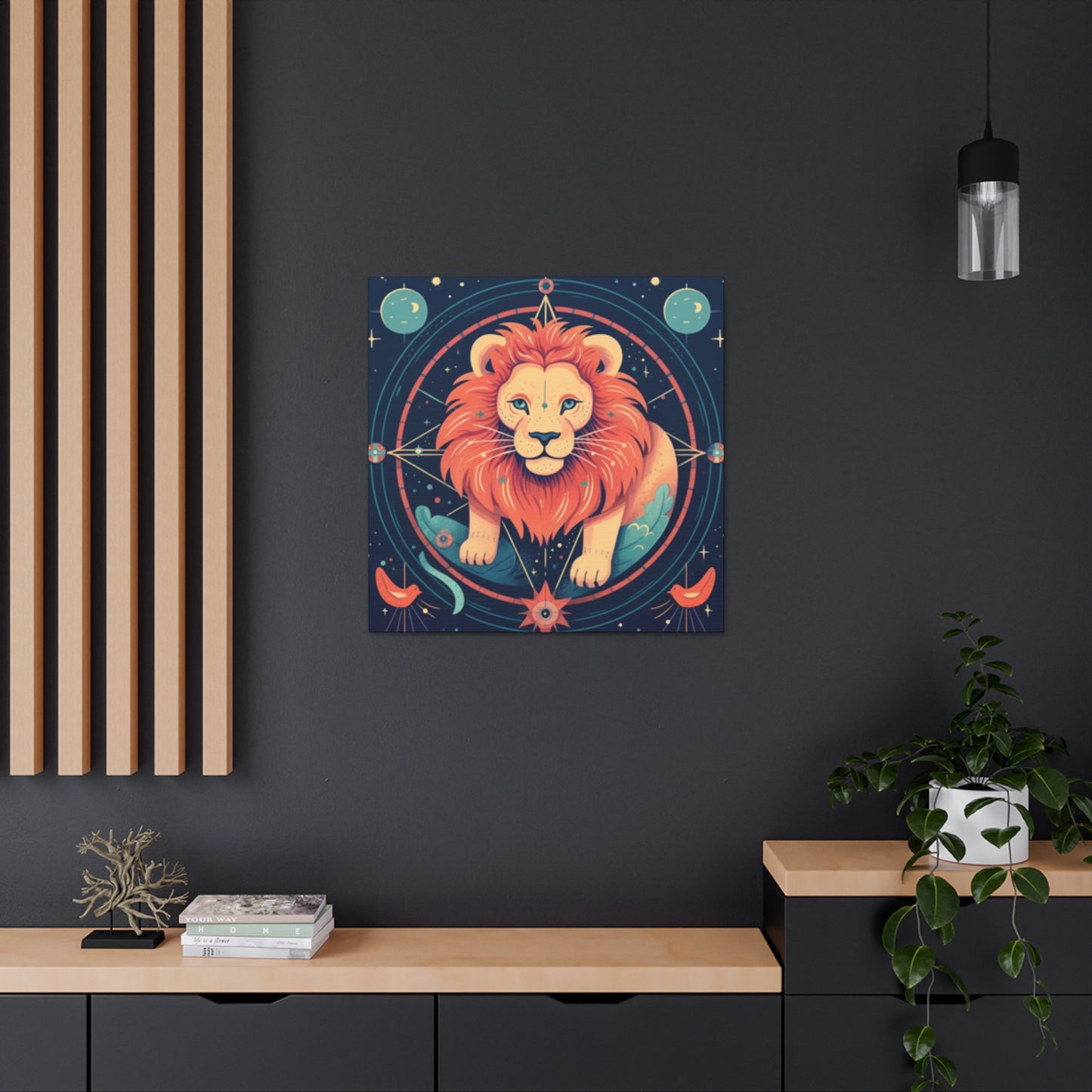 Lofi Leo On The Rise - Large Wall Art