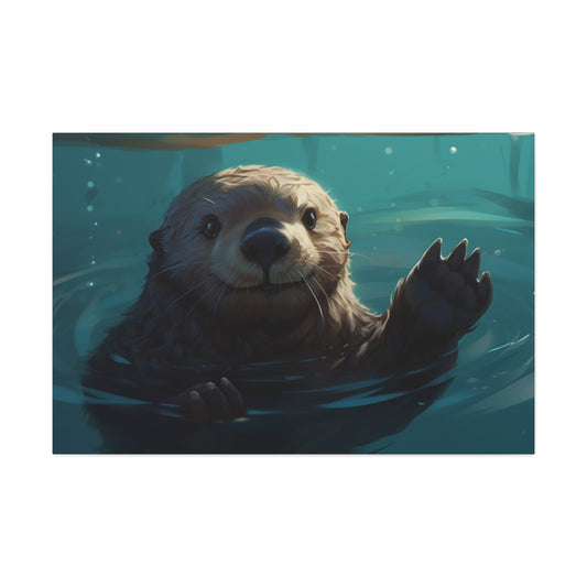 Sea Otter With A Smile- Large Wall Art