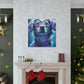Daydreaming Dog In Purple Glasses - Large Wall Art
