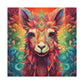 Rainbow Colored Drama Llama - Large Wall Art