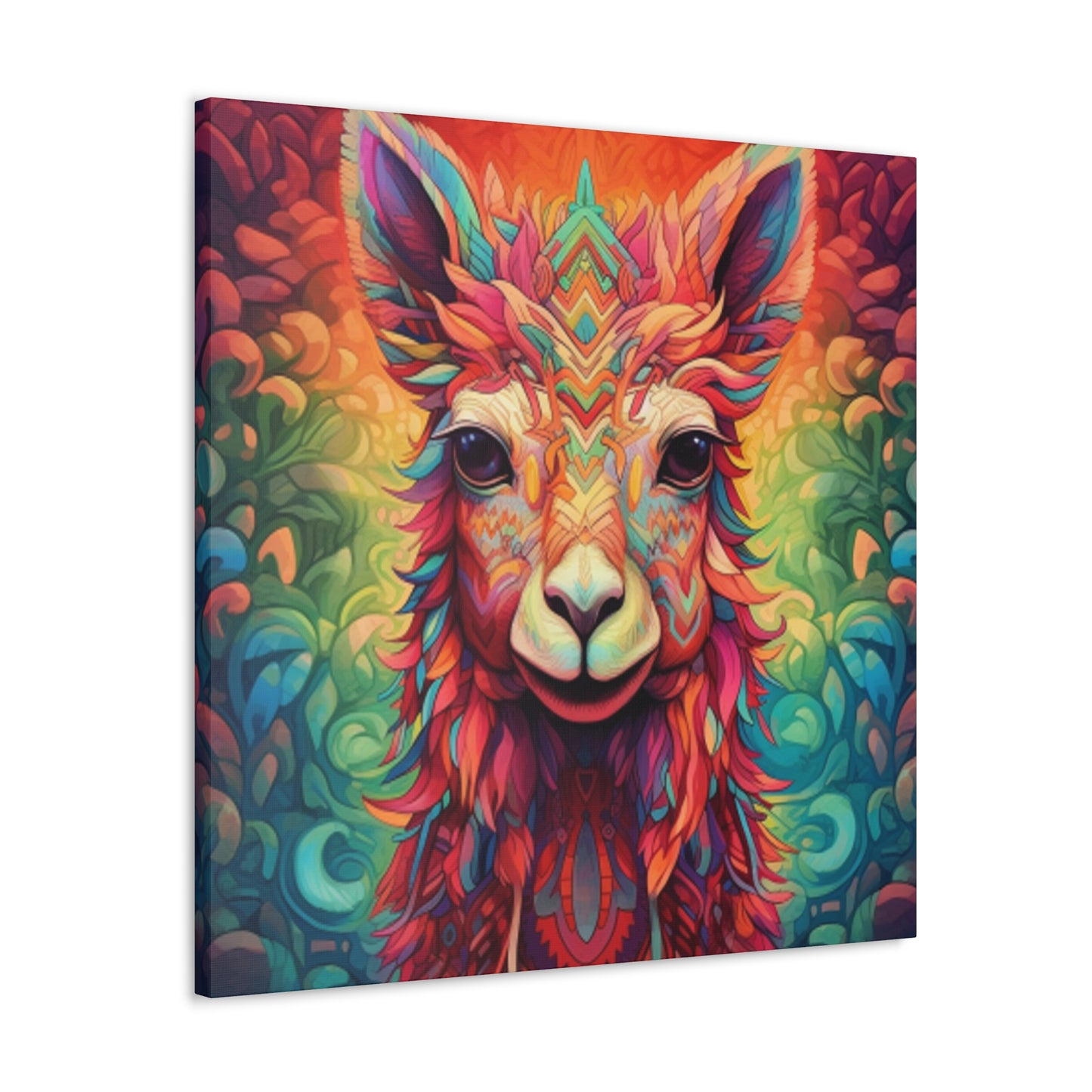 Rainbow Colored Drama Llama - Large Wall Art