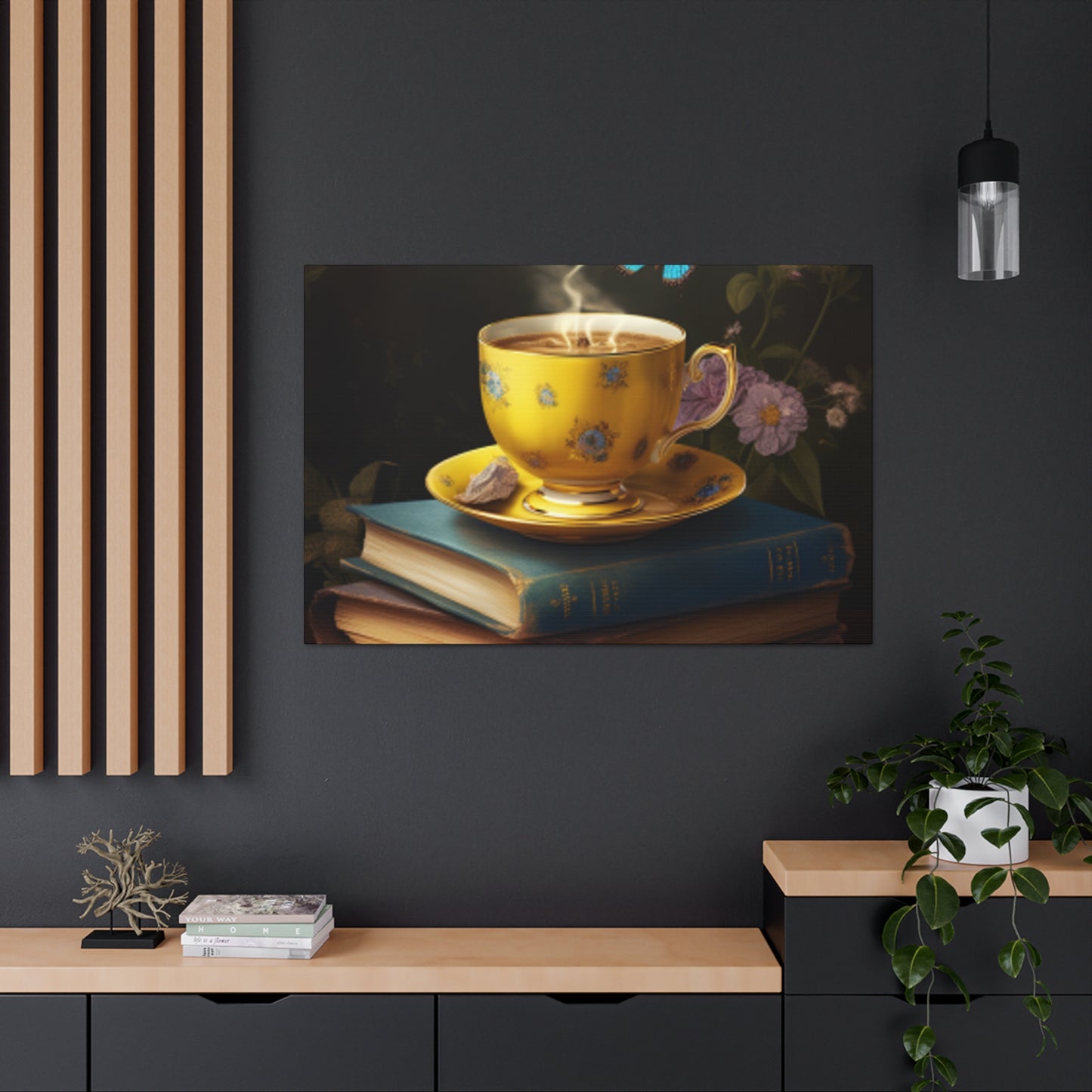 Tea Time With Butterfly Friends - Large Wall Art