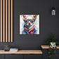 Sweet Chihuahua In Blue Glasses And Red, White And Blue - Large Wall Art