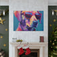 Cool Pup In Sunglasses, Blue Background - Large Wall Art