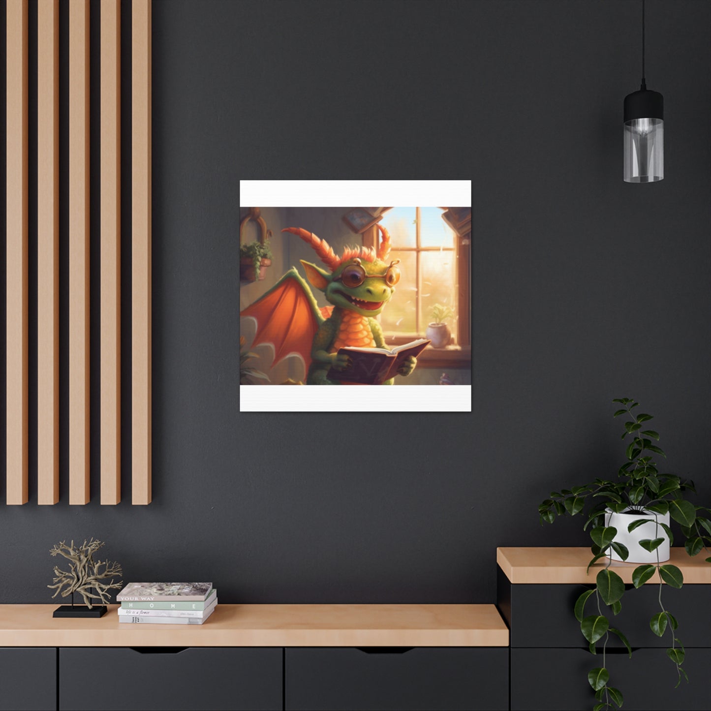 Dragon Reading In The Sunlight- Large Wall Art